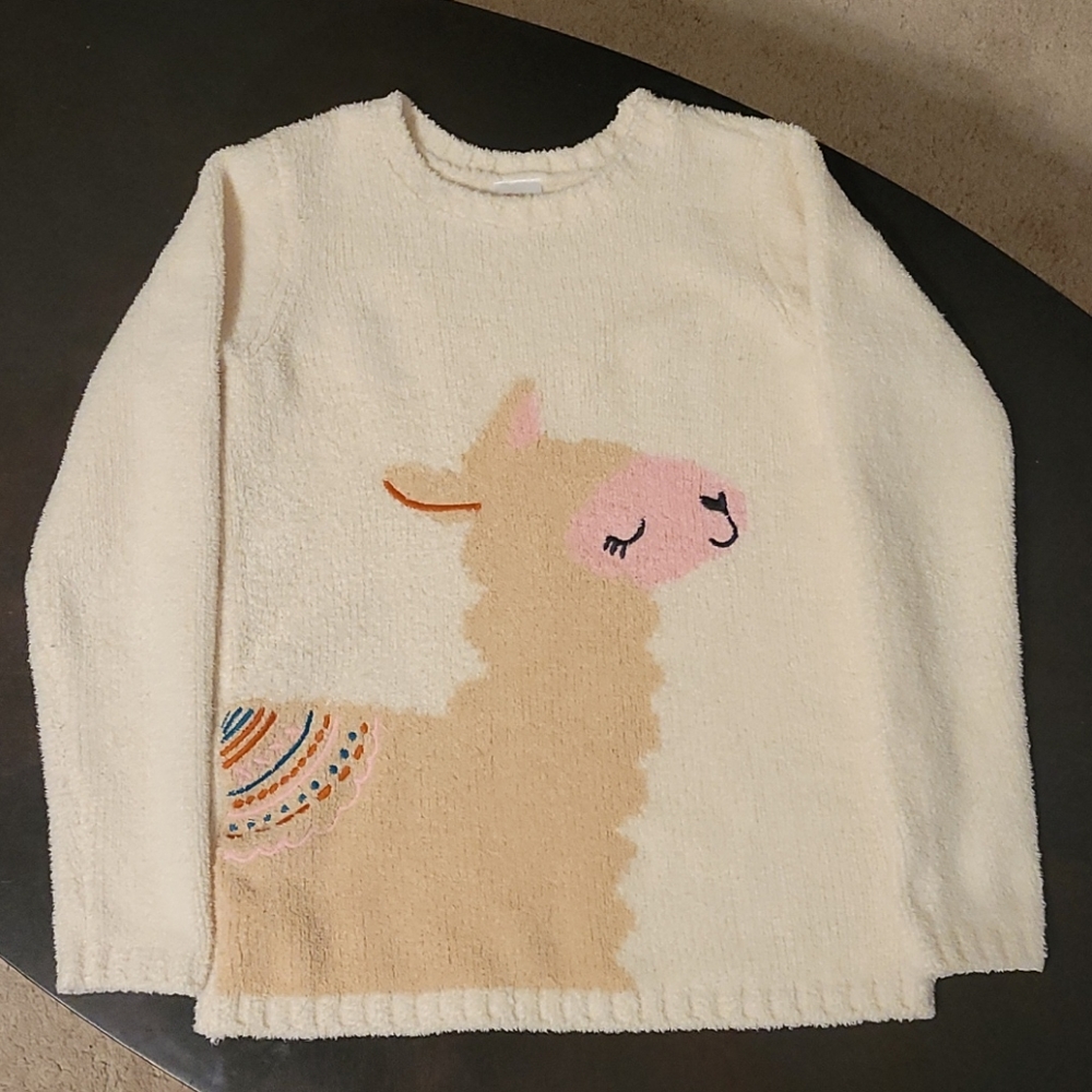 Sweet Girl's Llama Sweater